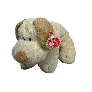 Ty Pluffies Flopper Plush Dog Toy Beige & Brown 10" Stuffed Animal Toy